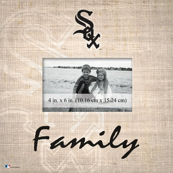 Chicago White Sox 10'' x 10'' Burlap Pattern Frame
