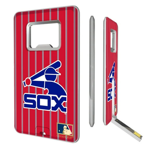 Chicago White Sox 1976-1981 Cooperstown Pinstripe Credit Card USB Drive & Bottle Opener