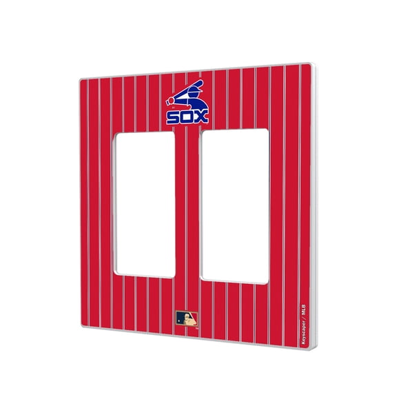 Chicago White Sox 1976-1981 Cooperstown Pinstripe Double Rocker Light Switch Plate