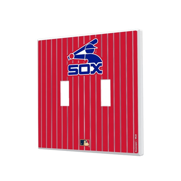 Chicago White Sox 1976-1981 Cooperstown Pinstripe Double Toggle Light Switch Plate