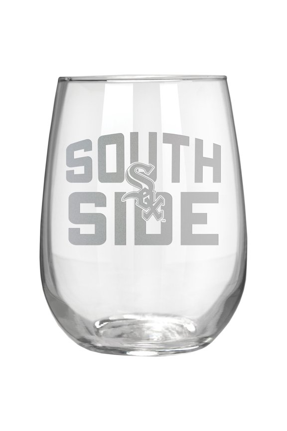 Chicago White Sox Etched 17oz. Rally Cry Stemless Wine Glass