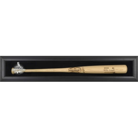 Chicago White Sox Logo 2005 World Series Champs Black Framed Single Bat Display Case
