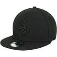 thumbnail image 1 of Chicago White Sox New Era Black on Black 9FIFTY Team Snapback Adjustable Hat - Black, 1 of 6