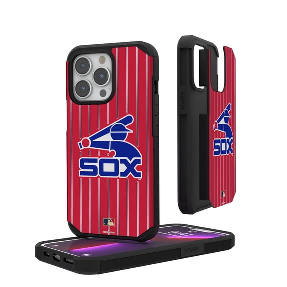 Chicago White Sox Red iPhone Pinstripe Cooperstown Design Rugged Case