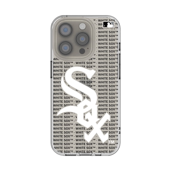 Chicago White Sox Text Backdrop Clear iPhone Case