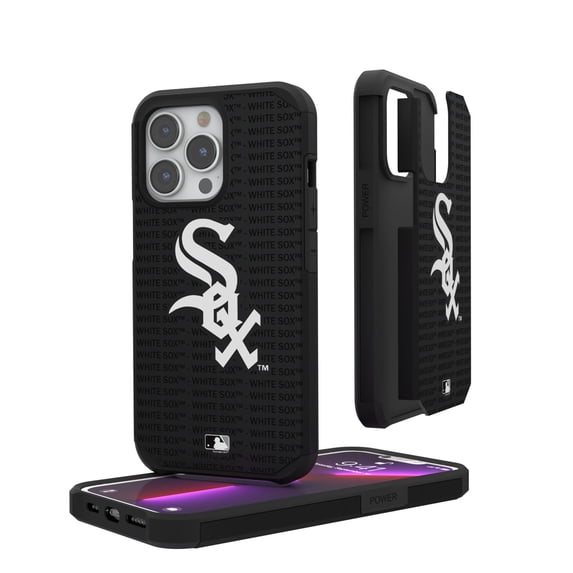 Chicago White Sox iPhone Text Backdrop Rugged Case