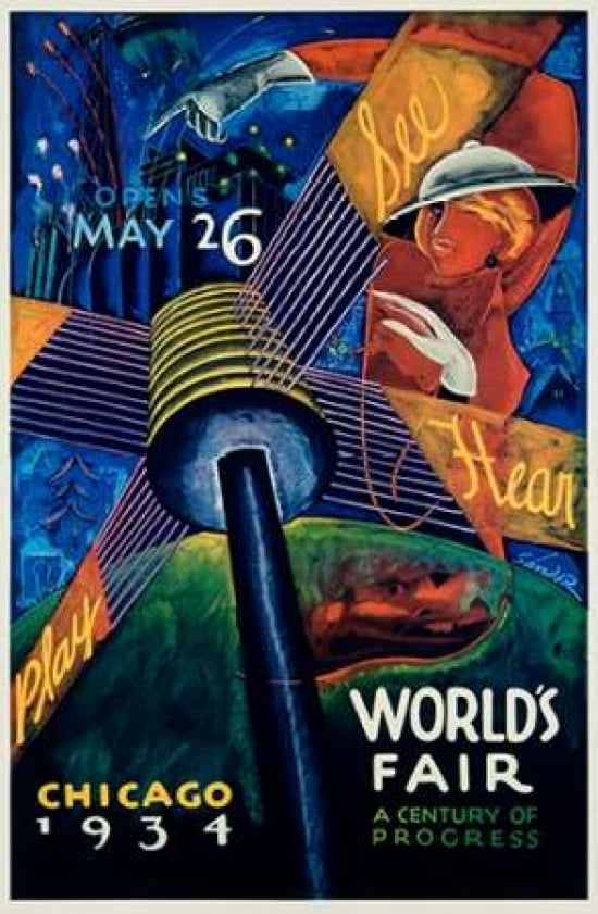 Chicago Worlds Fair 1933-34 Canvas Art - Sandor (24 x 36)