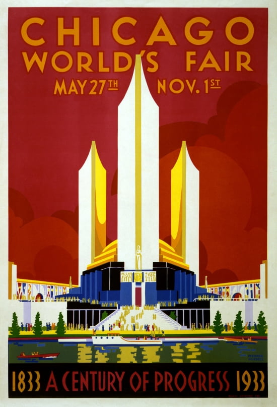 Chicago Worlds Fair May 27th Nov 1st 1933 Canvas Art - (24 x 36)