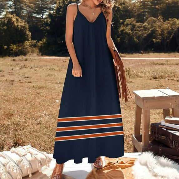 Chicago football Sleeveless Dress elegant party dress for women ladies dresses for special occasion