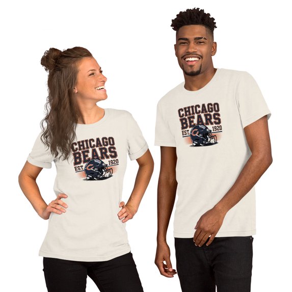Chicago football shirts for women, Ladies Game Day Tee XS-3XL (Vintage White, XS)