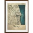 thumbnail image 1 of Chicago map Framed Art Modern Wall Decor, 1 of 15