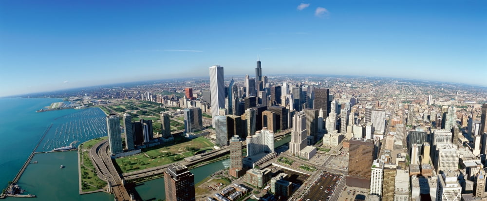 Chicago skyline Canvas Art - Panoramic Images (36 x 12)