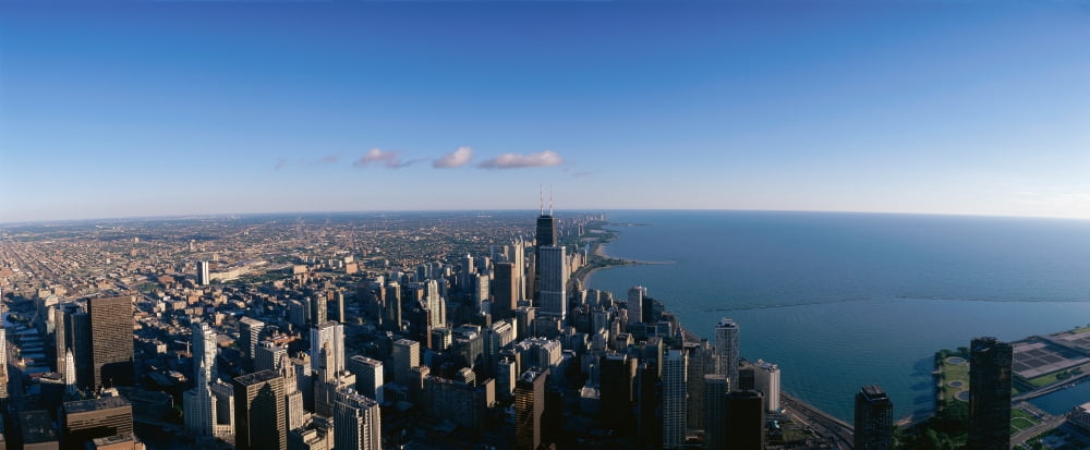 Chicago skyline Canvas Art - Panoramic Images (36 x 12)