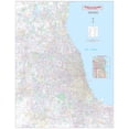 thumbnail image 1 of ChicagoLand Detailed Region Chicago Wall Map (44"x56") with Zip Codes, 1 of 5