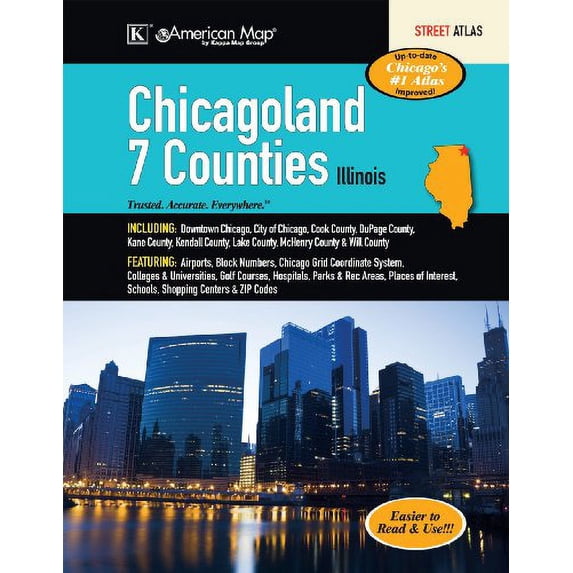 Pre-Owned Chicagoland (7 Counties) Atlas Paperback