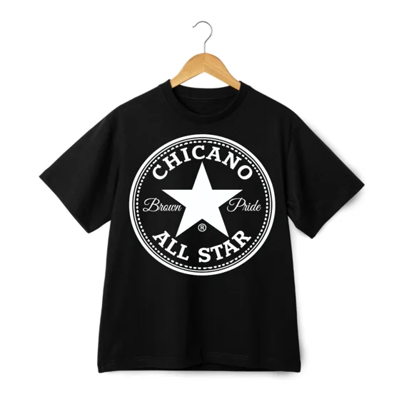 Chicano All Star Brown Pride Cultural Graphic Heritage Style Unisex T-Shirt ,up to size 5XL