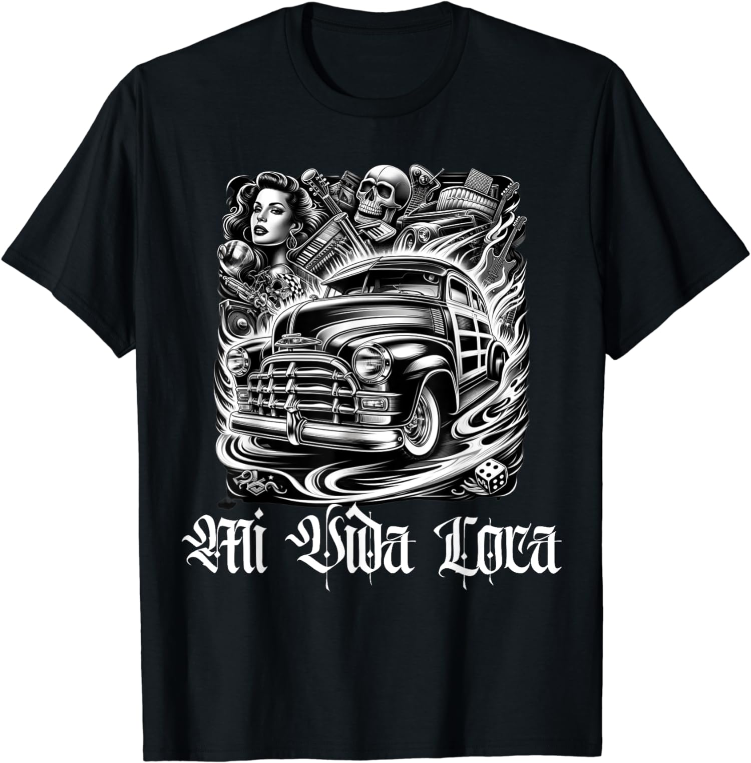 Mi Vida Loca チカーノ Chicano G-Rap ローライダー Brown Pride Mi Vida Loca Graphic Tee SM-2X | eBay