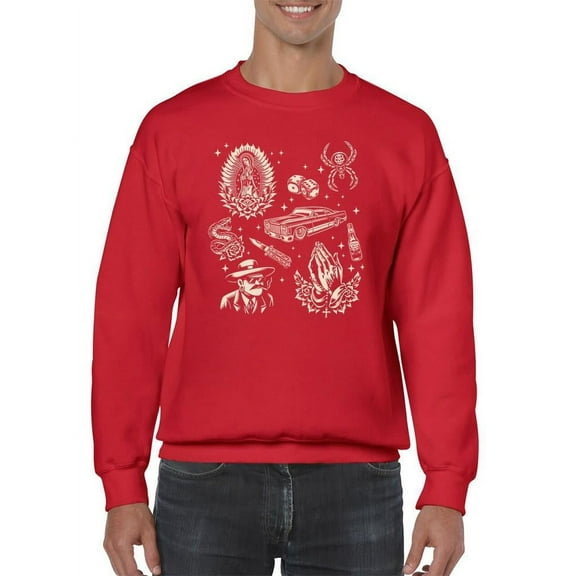Chicano Style Art Tee Sweatshirt Men's