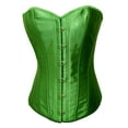 thumbnail image 1 of Chicastic Emerald Green Satin Sexy Strong Boned Corset Lace Up Bustier Top - XX-Large, 1 of 1