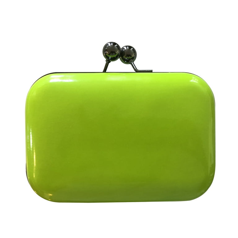 Chicastic Neon Colors Hard Case Minaudiere Mini Evening Cocktail Prom Clutch Purse Neon Yellow Walmart