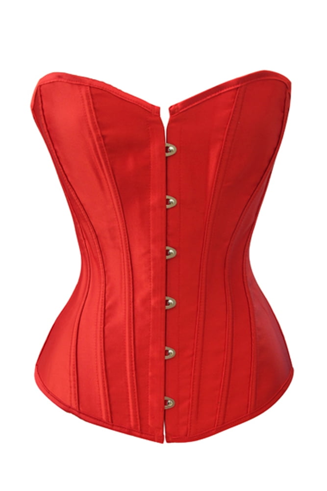 TatbUL Corsets For Women,Women Color Matching Sexy Low-Cut Backless Corset  Rose Red Strapless Vintage Lace Corset Bustier Party Club Overbust Push Up  Bustier Body Shaper Lingerie Boned Bodice,Xs : : Fashion