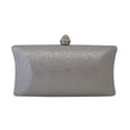 thumbnail image 1 of Chicastic Rhinestone Crystal Clasp Hard Box Wedding Evening Bag Bridal Cocktail Clutch Purse Silver, 1 of 2
