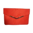 thumbnail image 1 of Chicastic Suede Envelope Clutch Purse - Red, 1 of 1