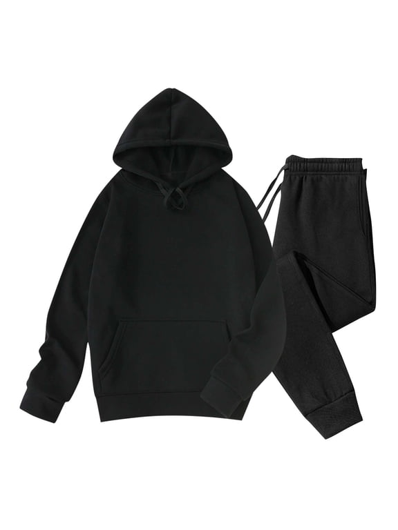 Mens 2 Piece Sweatsuit for Men Fleece Lined Pullover Hoodie & Jogger Sweatpants Tracksuit for Jogging Casual