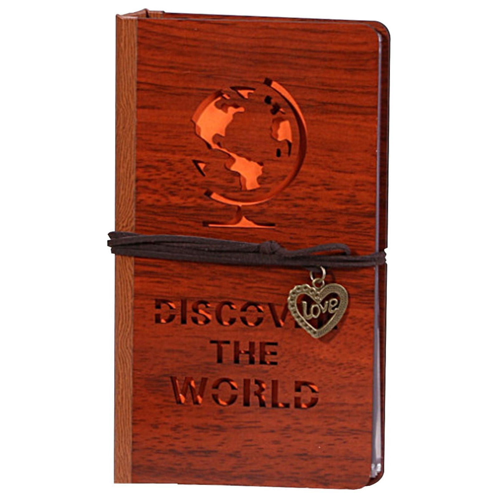 Chiccall 3 Inches Photo Album, Wooden Philatelic Certificate Storage Card Bag, Cartoon 3inch