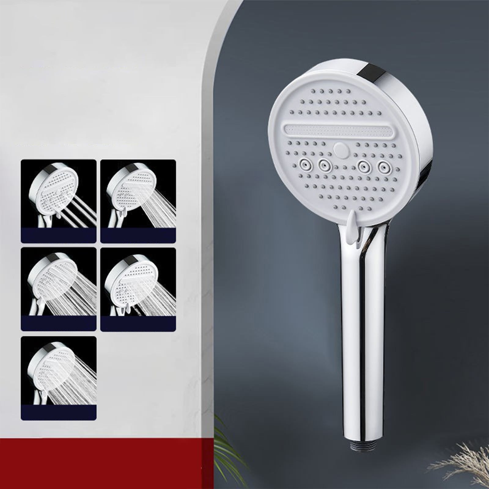 5 Mode Adjustable Showerhead High Pressure Shower Head - 5 Mode ...
