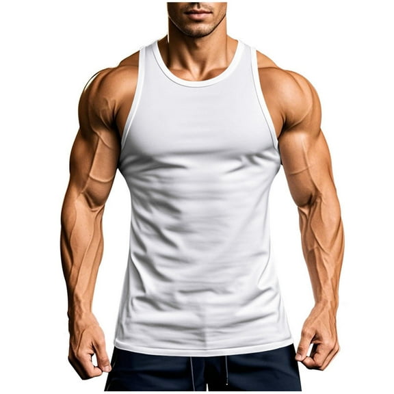 Chiccall Athltic Summer Tops for Men Slim Fit Shapebuilding Sleeveless Shirts Workout Gym Muscle Tank Tops