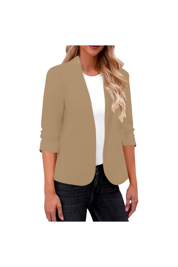 Blazers for Women Long Sleeve V Neck Trendy Fall Business Casual Blazer Cardigans