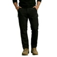 thumbnail image 1 of Chiccall Cargo Pants for Men with 4 Zipper Pockets Soft Straight Leg Back Waist Outdoor Military Work Hiking Pant, 1 of 5
