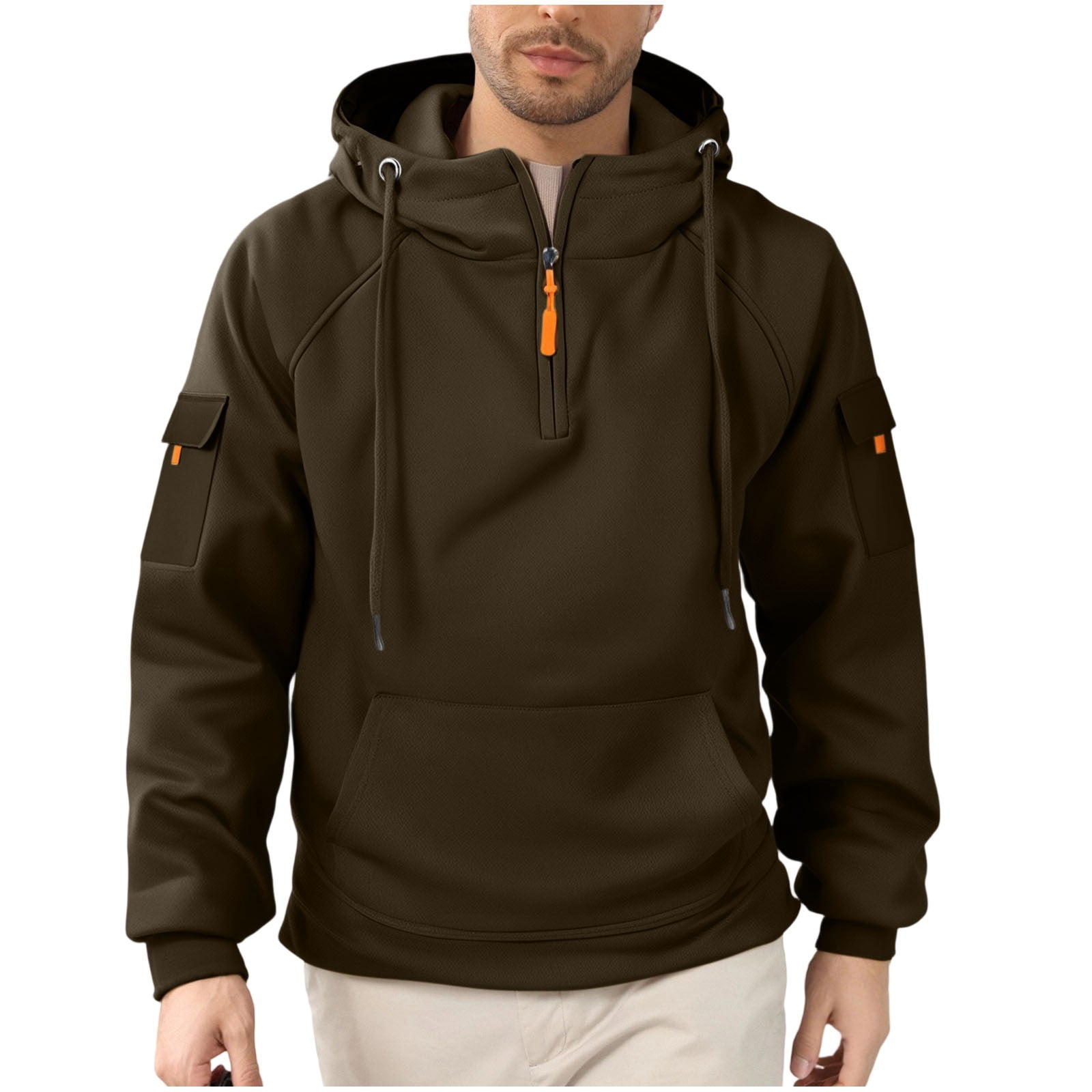 Casual Hoodie For Men Comfort Fit Durable Polyester With Spacious Hood Everyday Wear main image 1