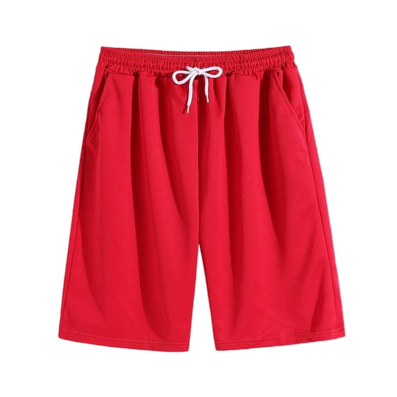 Chiccall Casual Shorts for Men Summer Mesh Workout Lightweight Breathable Elastic Waist Drawstring Shorts with Pockets