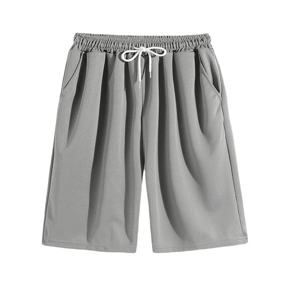 Chiccall Casual Shorts for Men Summer Mesh Workout Lightweight Breathable Elastic Waist Drawstring Shorts with Pockets