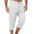 thumbnail image 1 of Chiccall Classic Cargo Shorts for Men Below Knee Capri Pants Back Elastic Button Zipper Fashion Straight Leg Shorts with Pockets, 1 of 7