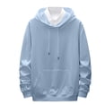 thumbnail image 1 of Chiccall Cotton Hoodies for Men Classic Solid Drawstring Casual Hooded Sweatshirts 2025 Fashion Comfy Pullover Tops with Pocket, 1 of 5