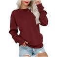 thumbnail image 1 of Chiccall Crew Neck Sweatshirts for Women Pullover Sweatshirts Fall Casual Loose Fit Long Sleeve Tops, 1 of 6