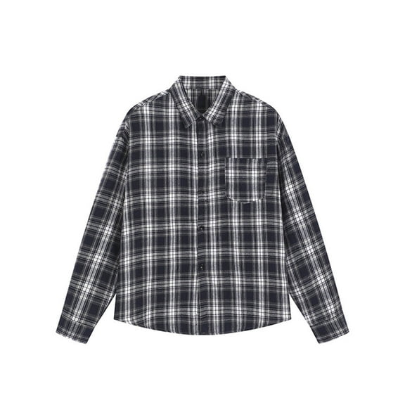 Chiccall Flannel Shirt for Men Plus Size Button Down Long Sleeve Shirts Fall Casual Comfy Plaid Shirt