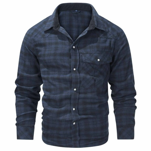 Chiccall Flannel Shirt for Men Western Vintage Pearl Snap Shirts Lightweight Casual Cozy Mens Plaid Shirt with Pocket