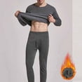 thumbnail image 1 of Chiccall Fleece Long Underwear Set for Men Thermal Warm Base Layer Cold Weather Crew Neck Top & Elastic Waist Bottom Set, 1 of 6