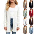 thumbnail image 1 of Chiccall Girls V Neck Button Knit Cardigan Pockets Soft Breathable Lightweight Fall Daily School Shopping Travel Outer Winter Coat for Kids, 1 of 4