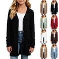 thumbnail image 1 of Chiccall Girls V Neck Button Knit Cardigan Pockets Soft Breathable Lightweight Fall Daily School Shopping Travel Outer Winter Coat for Kids, 1 of 4