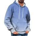 thumbnail image 1 of Chiccall Gradient Hoodies for Men Casual Printed Hooded Sweatshirts Loose Pullover Tops with Pocket, 1 of 5