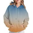 thumbnail image 1 of Chiccall Gradient Hoodies for Women Fashion Casual Printed Hooded Drawstring Pullover Sweatshirts with Pocket, 1 of 6