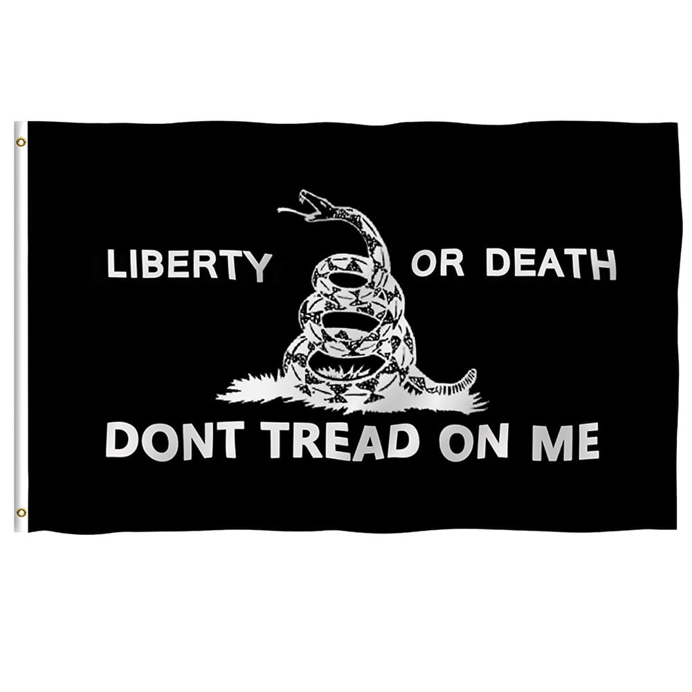 Gadsden "Don't Tread On Me" Flag - 3x5 Ft, White Background, 100D Polyester Outdoor