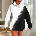 thumbnail image 1 of Chiccall Hoodies for Women Gradient Loose Fall Pullover Tops Drawstring Long Sleeve Sweatshirt White XL, 1 of 5