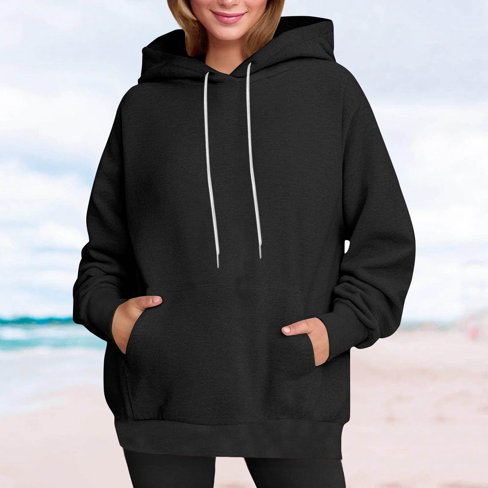 Buy hoodie longline 2026 ASOS Longline Hoodie In Black
