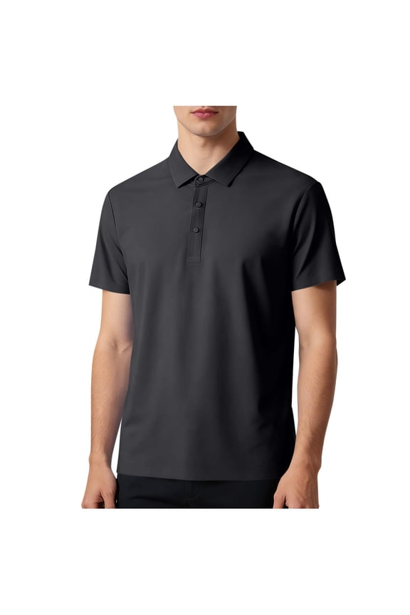 Ice Silk Shirts for Men Wrinkle Free Quick Dry Stretch Casual Loose Button Up Lapel Pullover Shirt